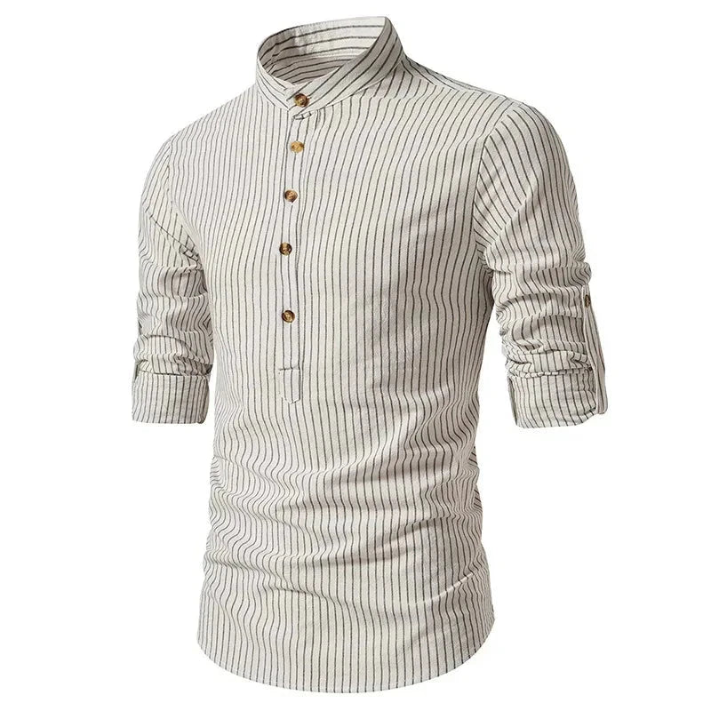 Camisa Masculina Gola Padre 100% Algodão CAMISA06 G2 Sr Alpha