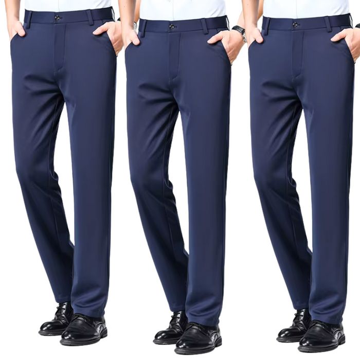 COMPRE 1 E LEVE 3 | Kit Clássico Alfaiataria – Calças Sociais + Cinto de Brinde MASCULINO - ROUPAS - CALÇA 13 Dm Stores 3 Azul P (38)