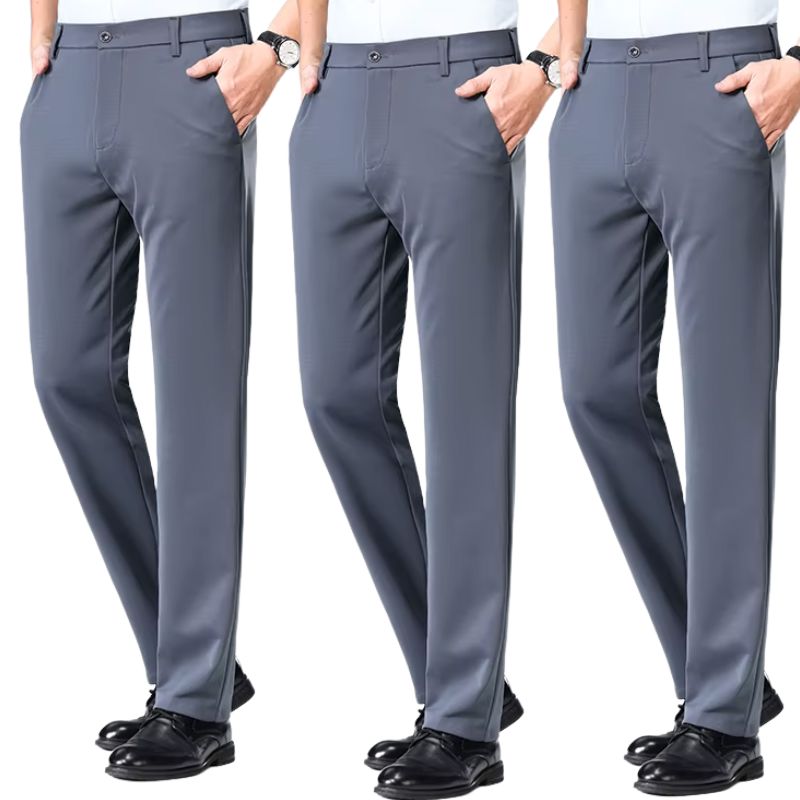 COMPRE 1 E LEVE 3 | Kit Clássico Alfaiataria – Calças Sociais + Cinto de Brinde MASCULINO - ROUPAS - CALÇA 13 Dm Stores 3 Cinza P (38)