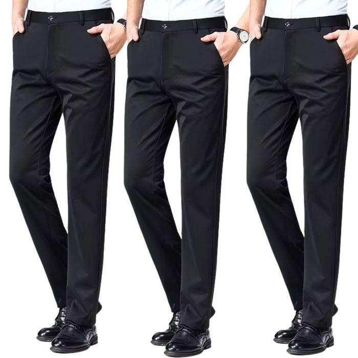 COMPRE 1 E LEVE 3 | Kit Clássico Alfaiataria – Calças Sociais + Cinto de Brinde MASCULINO - ROUPAS - CALÇA 13 Dm Stores 3 Pretas P (38)