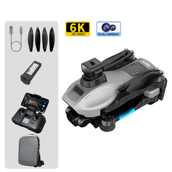 Drone F13 Pro Câmera EIS de 3 Eixos Gimbais Anti-Shake 8K HD, 5G WiFi, GPS Eletrônicos (Drone 4) Dm Stores 1 Bateria