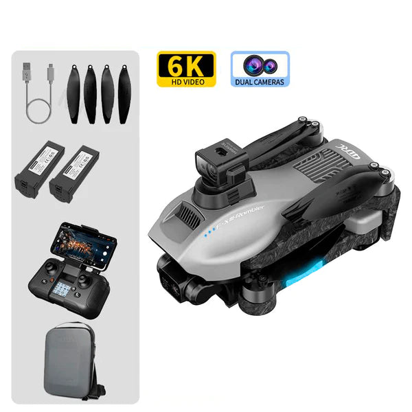 Drone F13 Pro Câmera EIS de 3 Eixos Gimbais Anti-Shake 8K HD, 5G WiFi, GPS Eletrônicos (Drone 4) Dm Stores 2 Baterias
