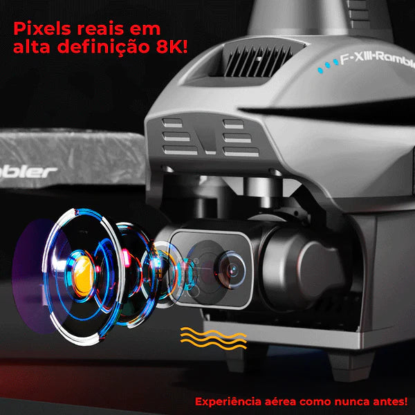 Drone F13 Pro Câmera EIS de 3 Eixos Gimbais Anti-Shake 8K HD, 5G WiFi, GPS Eletrônicos (Drone 4) Dm Stores