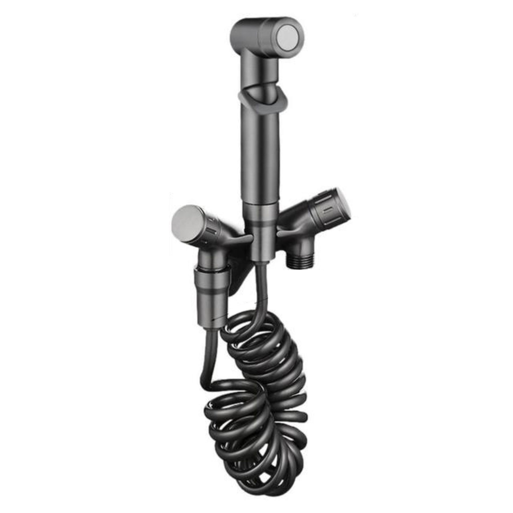 Ducha Higiênica com Derivação para Caixa Acoplada Kit Completo Casa e Cozinha - 22 A minha loja Preto Fosco-Modelo em V
