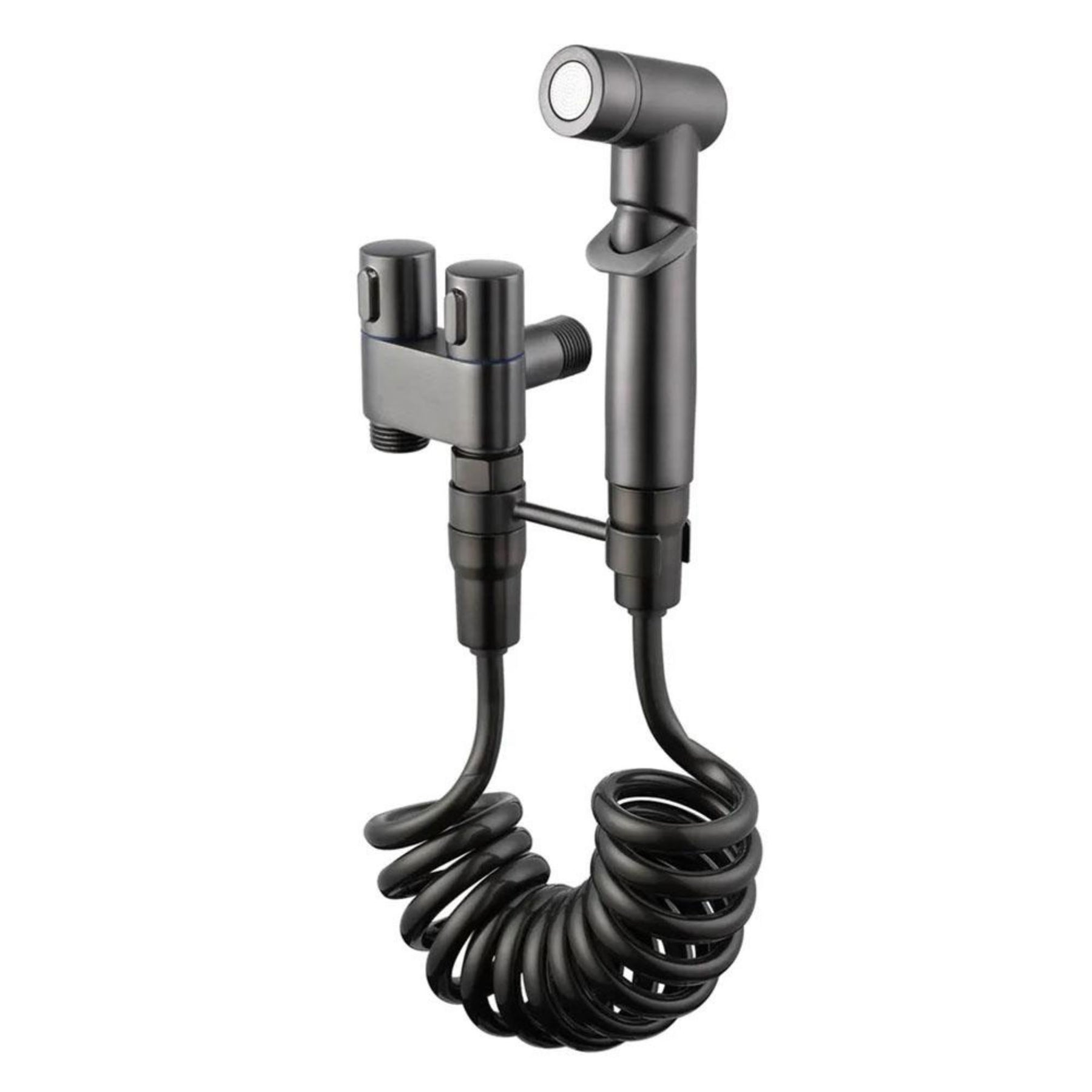 Ducha Higiênica com Derivação para Caixa Acoplada Kit Completo Casa e Cozinha - 22 A minha loja Preto Fosco-Quadrado