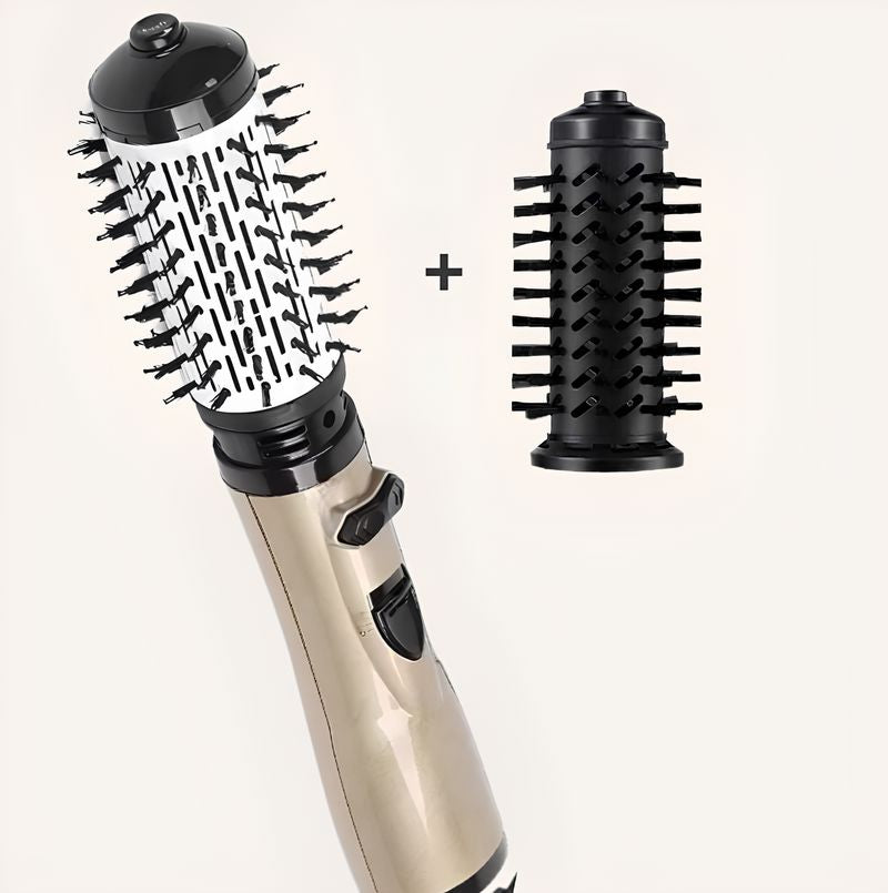 Escova Elétrica DuoStyle Pro – Seca, Alisa e Modela com Resultado Profissional FEMININO - SAUDE E BELEZA - ESCOVA 2 EM 1 Dm Stores Dourado 110V