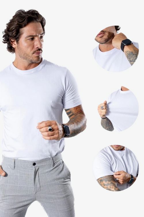 Kit de 3 Camisetas FlexFit Cotton Premium MASCULINO - ROUPAS - KIT CAMISETAS 1 Dm Stores