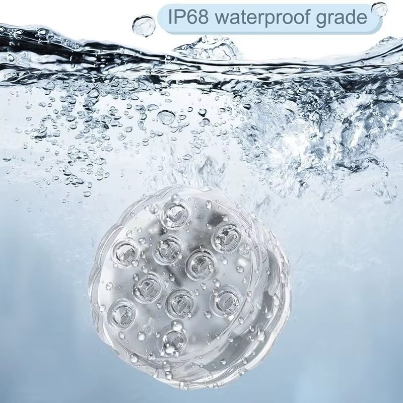 Kit Luminárias RGB para Piscina – Iluminação Sem Fio com Controle Remoto UNISSEX - CASA - LUZ PISCINA Dm Stores