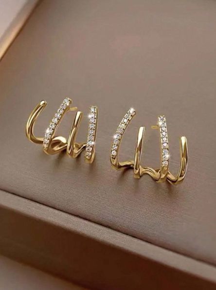 LANÇAMENTO | Brincos Quatro Pontas - Folheado a Ouro 18k + FRETE GRÁTIS FEMININO - ACESSORIOS - BRINCO 2 Dm Stores