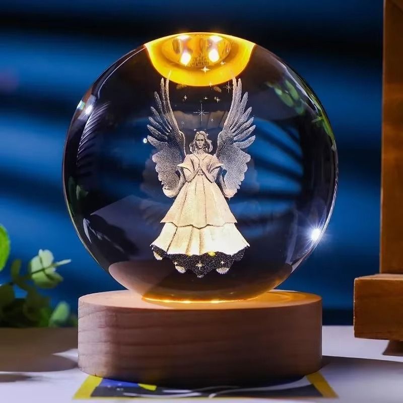 Luminária Sagrada 3D – Fé e Luz em Cada Detalhe UNISSEX - DECORACAO - LUMINARIA RELIGIOSA Dm Stores Anjo