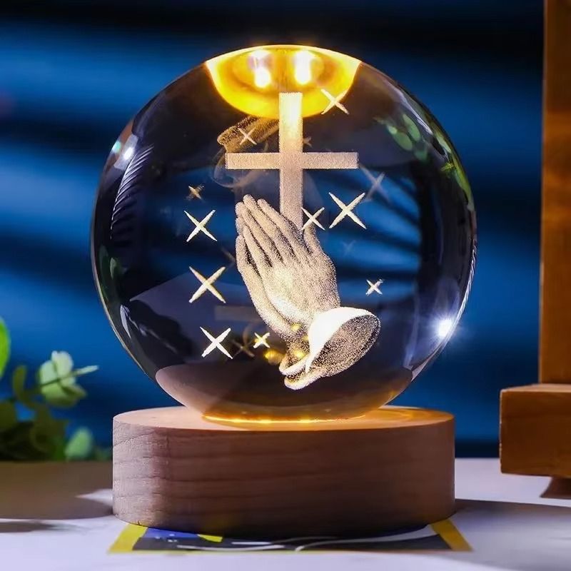 Luminária Sagrada 3D – Fé e Luz em Cada Detalhe UNISSEX - DECORACAO - LUMINARIA RELIGIOSA Dm Stores Oração