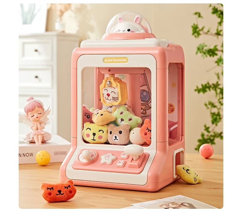 Máquina Automática de Mini Garra para Crianças - Brinquedo Divertido e Interativo de Pegar Bonecos UNISSEX - INFANTIL- MAQUINA DE BRINQUEDO 1 Dm Stores Rosa