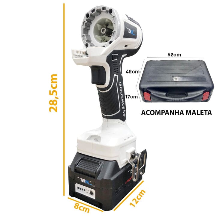 PowerMax Pro Kit 10 em 1 - Parafusadeira Furadeira Lixadeira Serra Martelete Elétrico Espatulas UNISSEX - FERRAMENTAS - PARAFUSADEIRA KIT 10 EM 1 Dm Stores