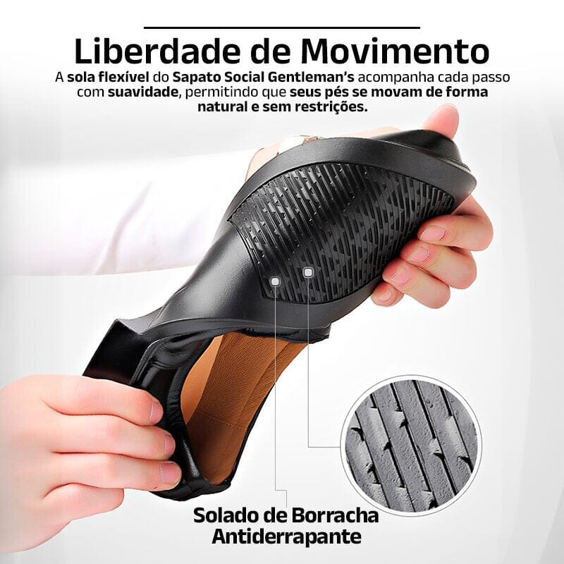 Sapato Social Gentleman’s de Couro Legítimo MASCULINO - CALÇADOS - SAPATO 5 Dm Stores
