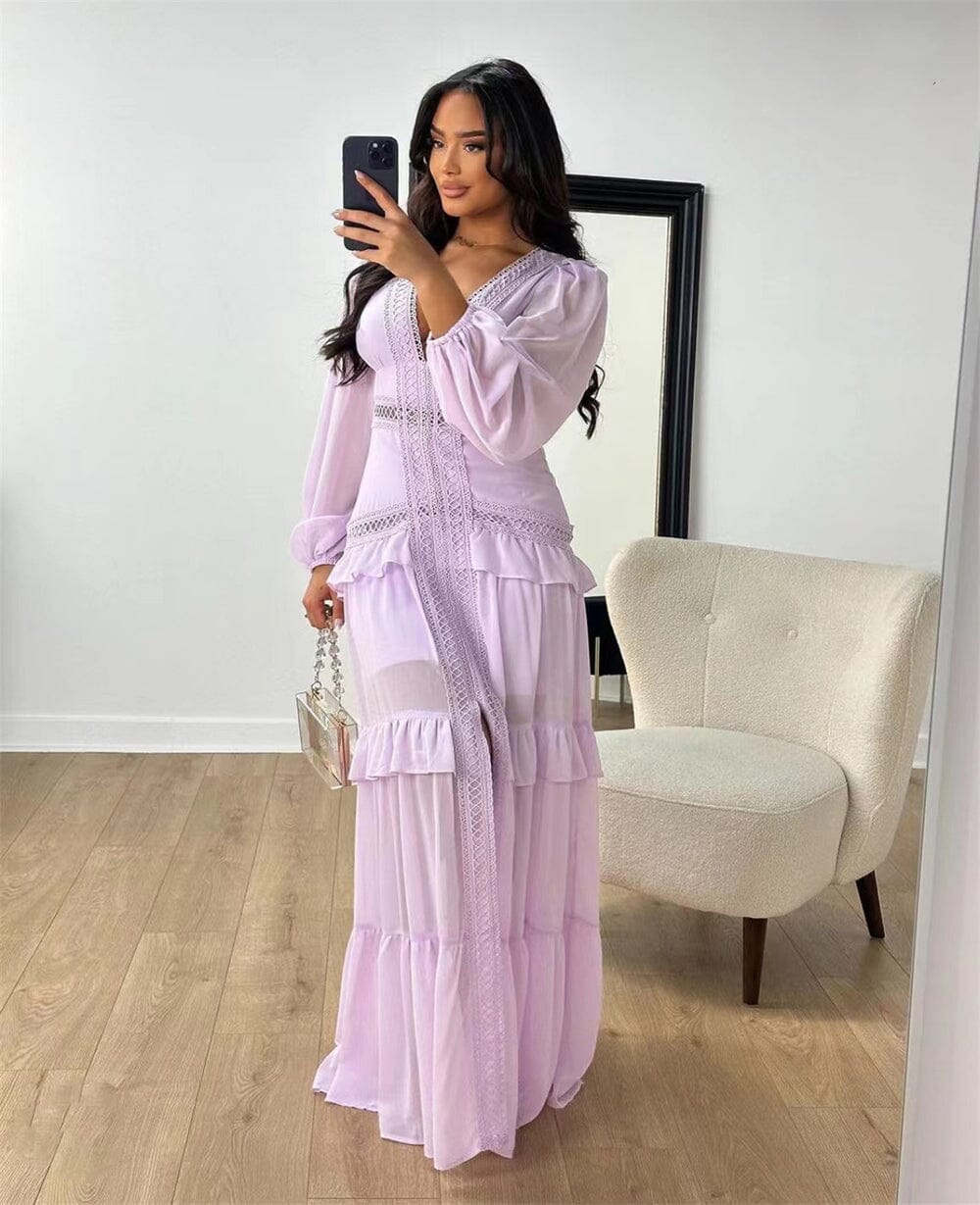 Vestido Harmonia – Elegância e Movimento em Cada Detalhe FEMININO - ROUPAS - VESTIDO 5 Dm Stores Lilás Claro P