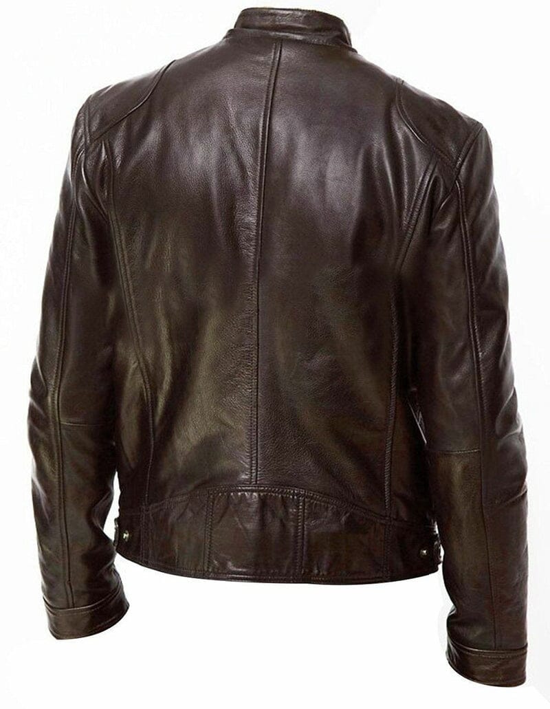 Jaqueta Masculina em Couro PU Estilo Sofisticado e Minimalista Roupas (Jaqueta Masculina 10) Dm Stores