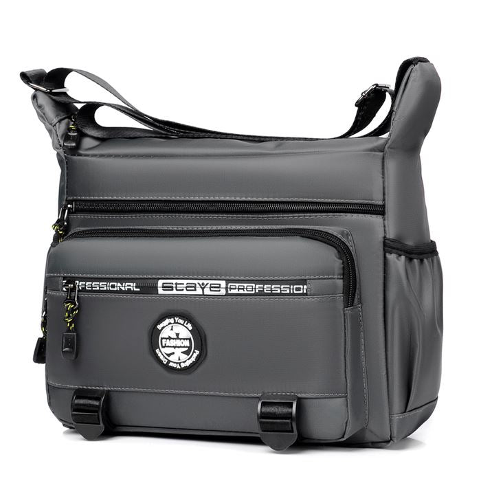 Mochila de Ombro Masculina À Prova d'Água - AquaShield Joias & Acessórios (Mochila 1) Dm Stores Cinza
