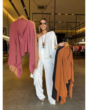 Bata Versátil FlexiLook – Estilo que se Transforma com Você FEMININO - ROUPAS - BATA Dm Stores Marrom PP - Veste (32 a 34) 
