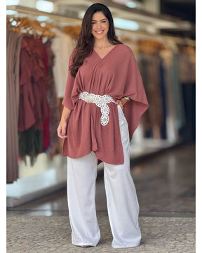 Bata Versátil FlexiLook – Estilo que se Transforma com Você FEMININO - ROUPAS - BATA Dm Stores Rosa PP - Veste (32 a 34) 