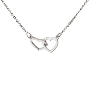 Colar Dois Corações com Caixa Giratória – Presente Personalizado FEMININO - ACESSORIOS - CAIXA COM COLAR Dm Stores Prata 