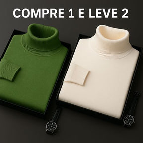 Compre 1 e Leve 2 - Suéter Premium Fit Térmico MASCULINO - VESTUÁRIO - SUETER 2 Dm Stores Verde/Bege P 