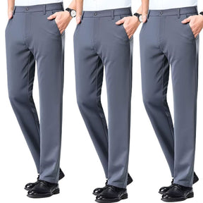 COMPRE 1 E LEVE 3 | Kit Clássico Alfaiataria – Calças Sociais + Cinto de Brinde MASCULINO - ROUPAS - CALÇA 13 Dm Stores 3 Cinza P (38) 