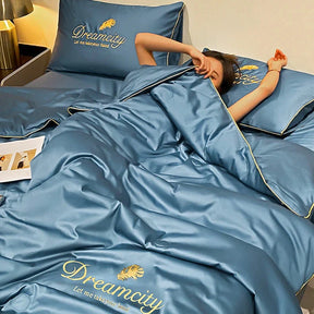 Conjunto de Cama de Seda Gelada Para o Verão [Compre 1 Leve 2] UNISSEX - CASA - CAMA, MESA & BANHO - CONJUNTO DE CAMA Dm Stores 