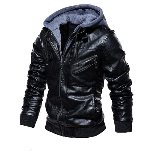 Jaqueta Masculina de Couro – Jones Dutton + Brinde Kit Frio MASCULINO - VESTUARIO - JAQUETA 2 Dm Stores Preta P Preto