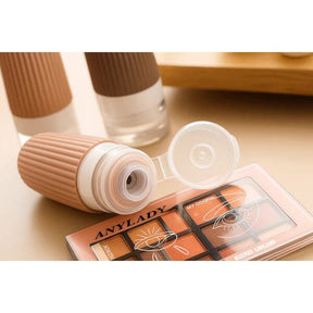 Kit 4 Frascos de Silicone Para Viagem | Anti-Vazamento UNISSEX - VIAGEM - KIT BANHO Dm Stores 