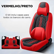 Kit AutoStyle – Capas de Banco Automotivas + Brinde Exclusivo UNISSEX - ACESSORIO AUTOMOTIVO - CAPA BANCO Dm Stores Vermelho e Preto + Brinde Universal 