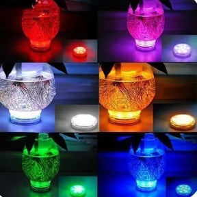 Kit Luminárias RGB para Piscina – Iluminação Sem Fio com Controle Remoto UNISSEX - CASA - LUZ PISCINA Dm Stores 