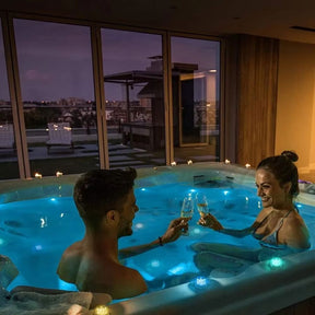 Kit Luminárias RGB para Piscina – Iluminação Sem Fio com Controle Remoto UNISSEX - CASA - LUZ PISCINA Dm Stores 