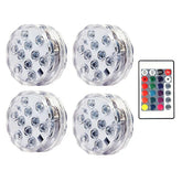 Kit Luminárias RGB para Piscina – Iluminação Sem Fio com Controle Remoto UNISSEX - CASA - LUZ PISCINA Dm Stores Kit 4 Peças 