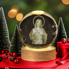 Luminária Sagrada 3D – Fé e Luz em Cada Detalhe UNISSEX - DECORACAO - LUMINARIA RELIGIOSA Dm Stores Jesus 