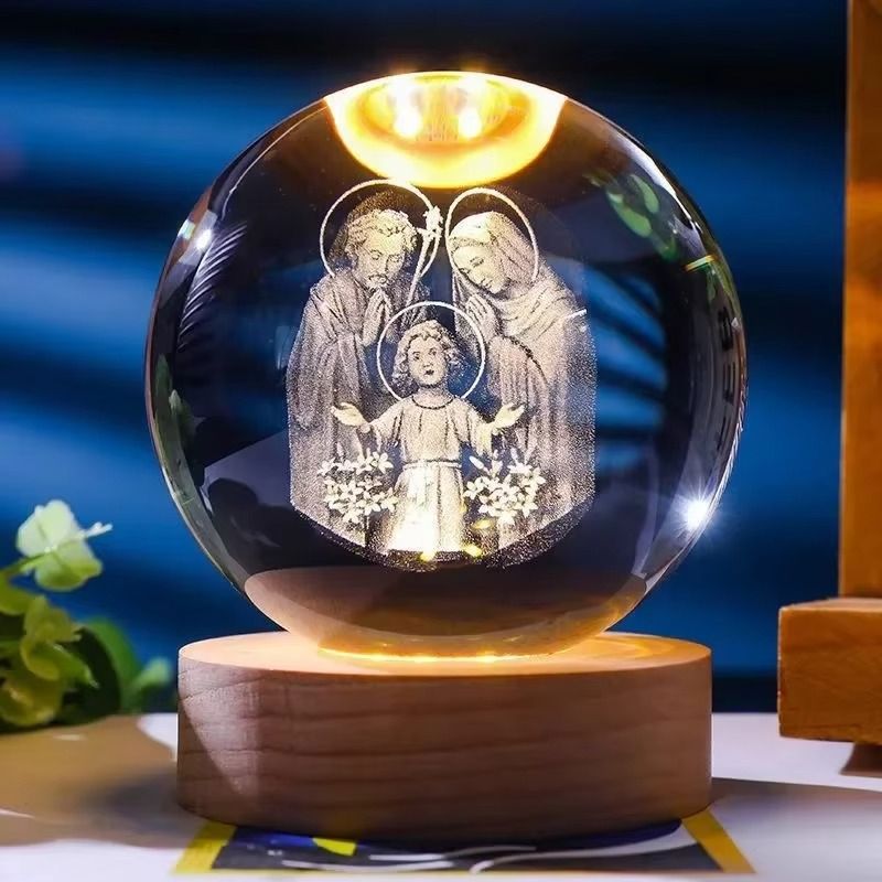 Luminária Sagrada 3D – Fé e Luz em Cada Detalhe UNISSEX - DECORACAO - LUMINARIA RELIGIOSA Dm Stores Sagrada Família 