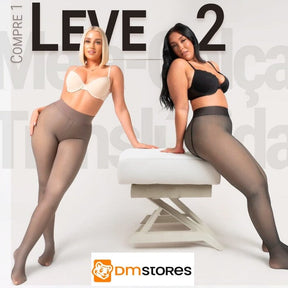 Meia-Calça de Lã Translúcida - Pague 1 e Leve 2 FEMININO - ROUPAS - MEIA CALÇA 3 Dm Stores 