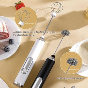 Mixer Portátil Multiuso – Batedor Elétrico para Café, Leite e Bebidas UNISSEX - COZINHA - MIXER Dm Stores 