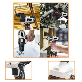 PowerMax Pro Kit 10 em 1 - Parafusadeira Furadeira Lixadeira Serra Martelete Elétrico Espatulas UNISSEX - FERRAMENTAS - PARAFUSADEIRA KIT 10 EM 1 Dm Stores 