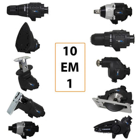 PowerMax Pro Kit 10 em 1 - Parafusadeira Furadeira Lixadeira Serra Martelete Elétrico Espatulas UNISSEX - FERRAMENTAS - PARAFUSADEIRA KIT 10 EM 1 Dm Stores 
