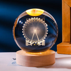 Luminária Decorativa Espacial 3D - Cosmic Glow Casa (Luminária 2) Dm Stores Roda Gigante Luz Amarela 